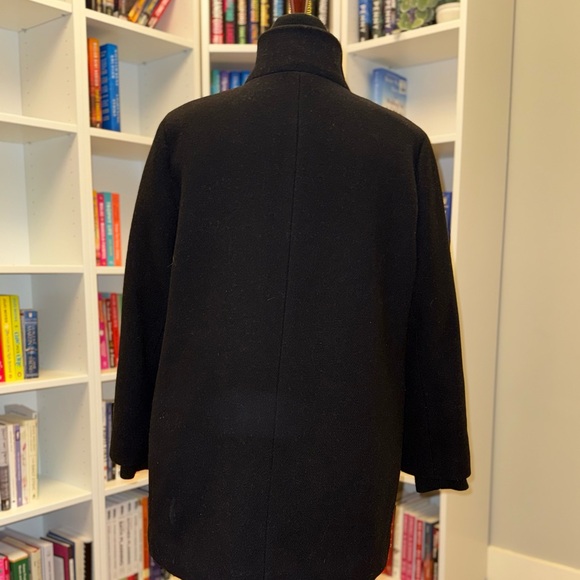 J. Crew black stadium cloth lodge coat 22 - Picture 4 of 8